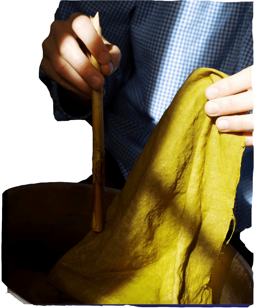 Philippine qui teint le tissu